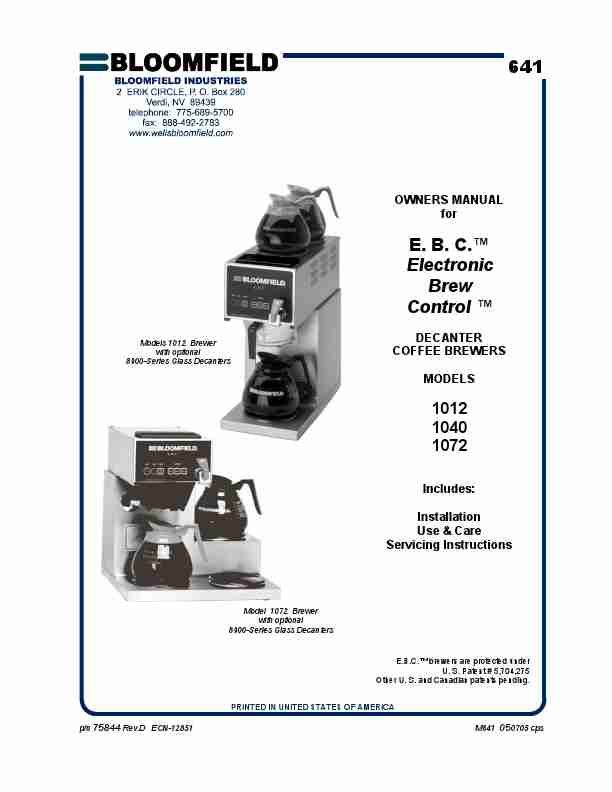 Bloomfield Coffeemaker 1012-page_pdf